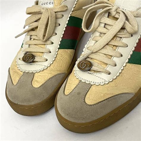 Gucci G74 Web Low Sneakers Oatmeal Men's 